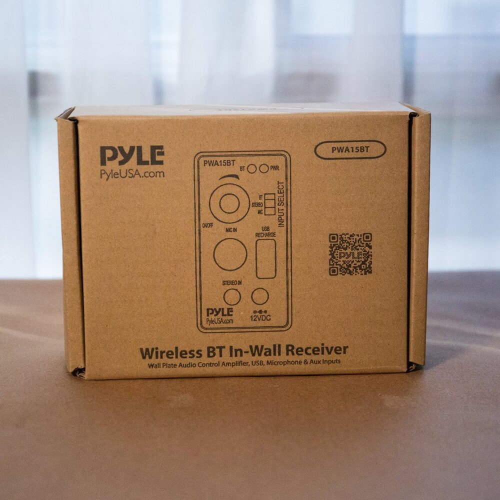 NEW ~ Pyle Wireless BT Receiver Wall Mount, 100W In-Wall Audio Control Bluetooth